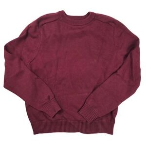 J. Crew Burgundy Pullover L/Sleeve Ribbed Crew Neck Knit Sweater Men's Size XL